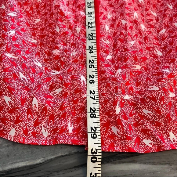 NWT NOS Vintage Lady Manhattan Red White Polyester Blouse 22W 1979-1983 - Picture 12 of 14